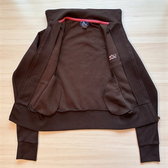 Vintage Y2K Lilu PacSun Brown & Pink Track Jacket – Juniors XS - Picture 4 of 9